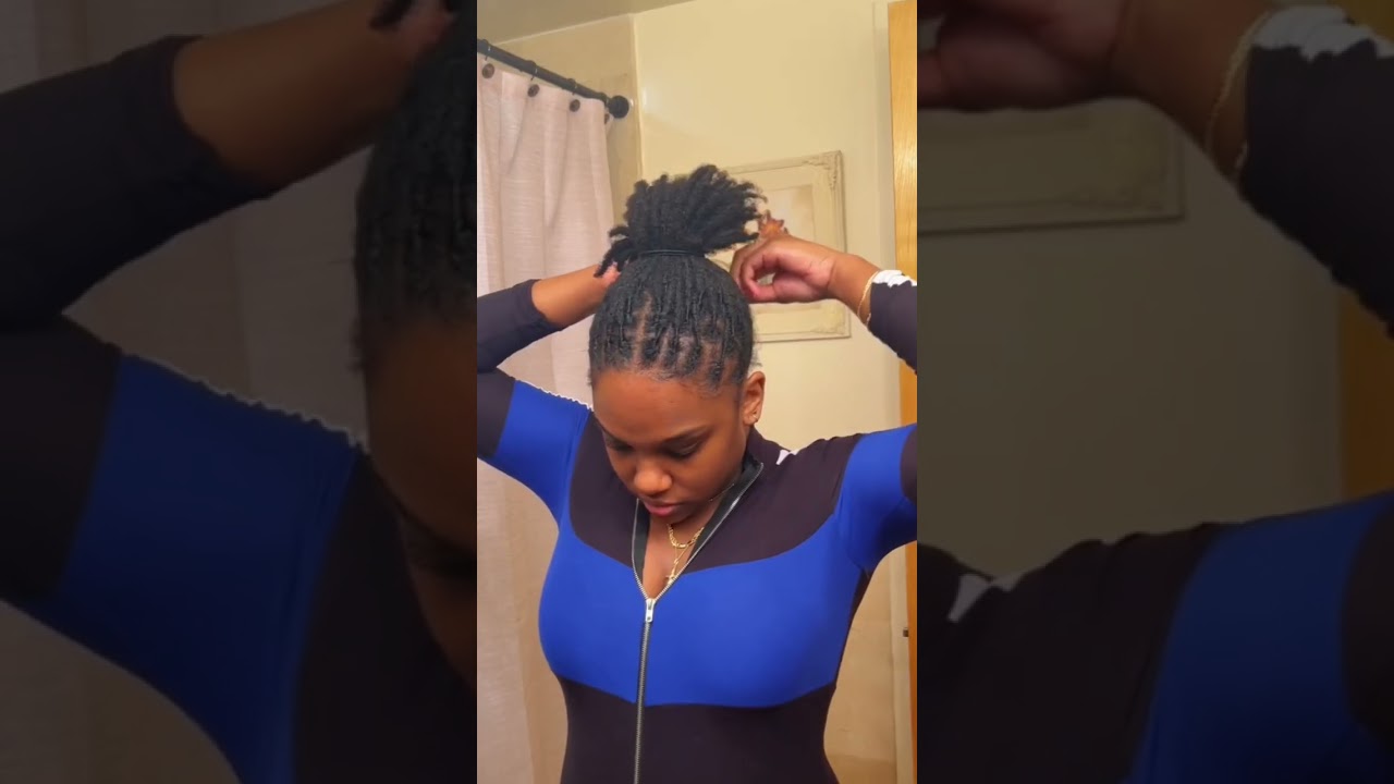 Cute loc style for short locs #locs #locmaintenance #locstyles #shortlocs #shortlocstyles #locd