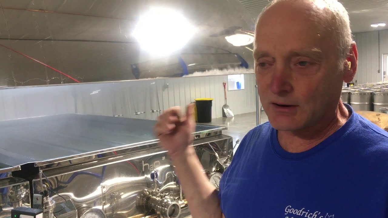 Boiling with Glenn Goodrich on his high brix evaporator on his last day of season