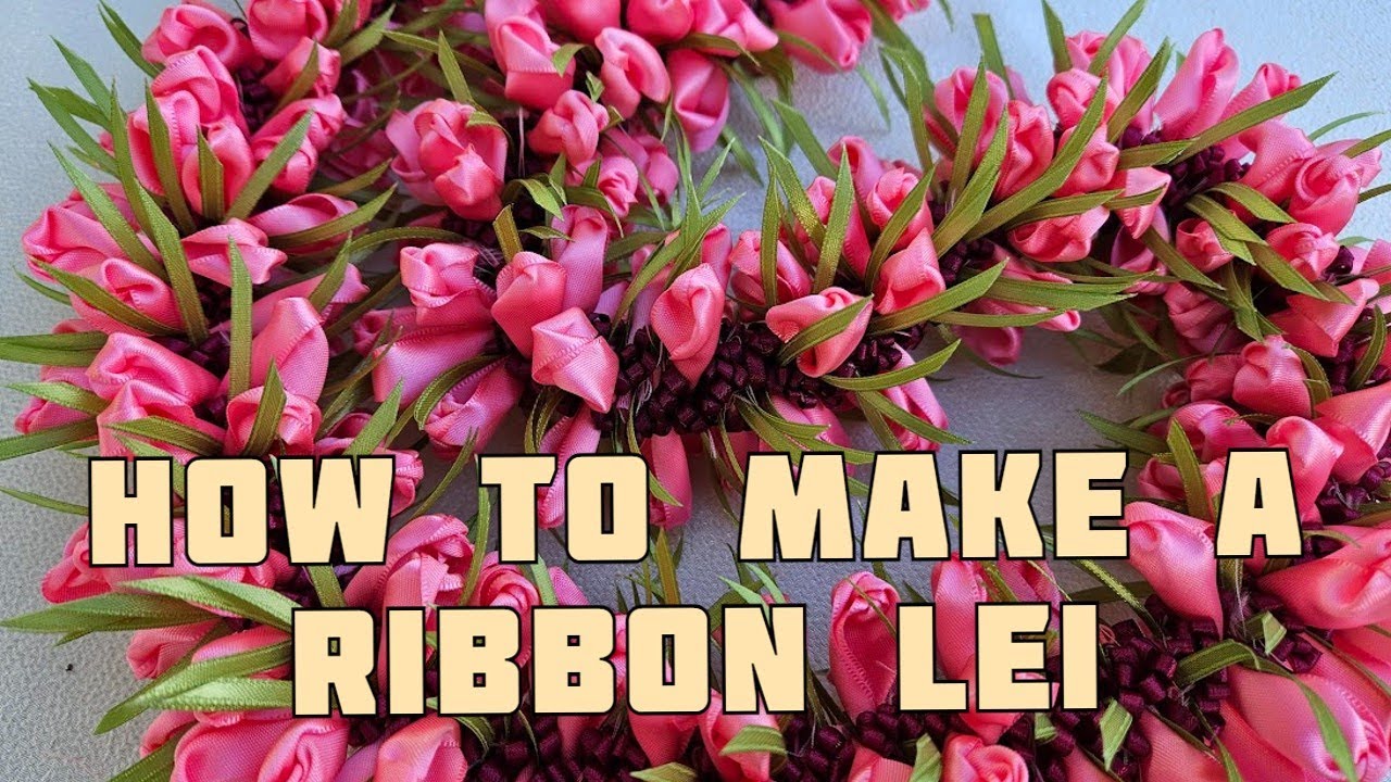 Crocus Flower / How to make Ribbon Lei / DIY / Wedding / Graduation / Lesson 25