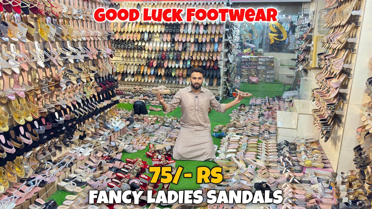 Fancy Ladies Sandals 75/- Rs | Ladies Sandals Wholesale Market In Delhi | Good Luck Footwear