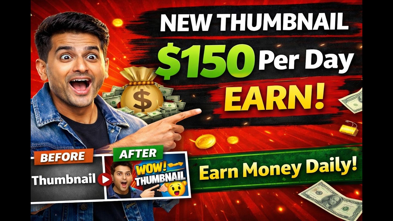 $150 Per Day Kaise Kamao? 😱 Thumbnail Se Online Paisa 2026 | Beginner to Pro Guide