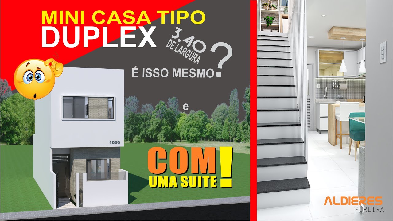 MINI CASA COM 3,40 x 10 TIPO DUPLEX? ESSA VOCÊ NÃO PODE PERDER...