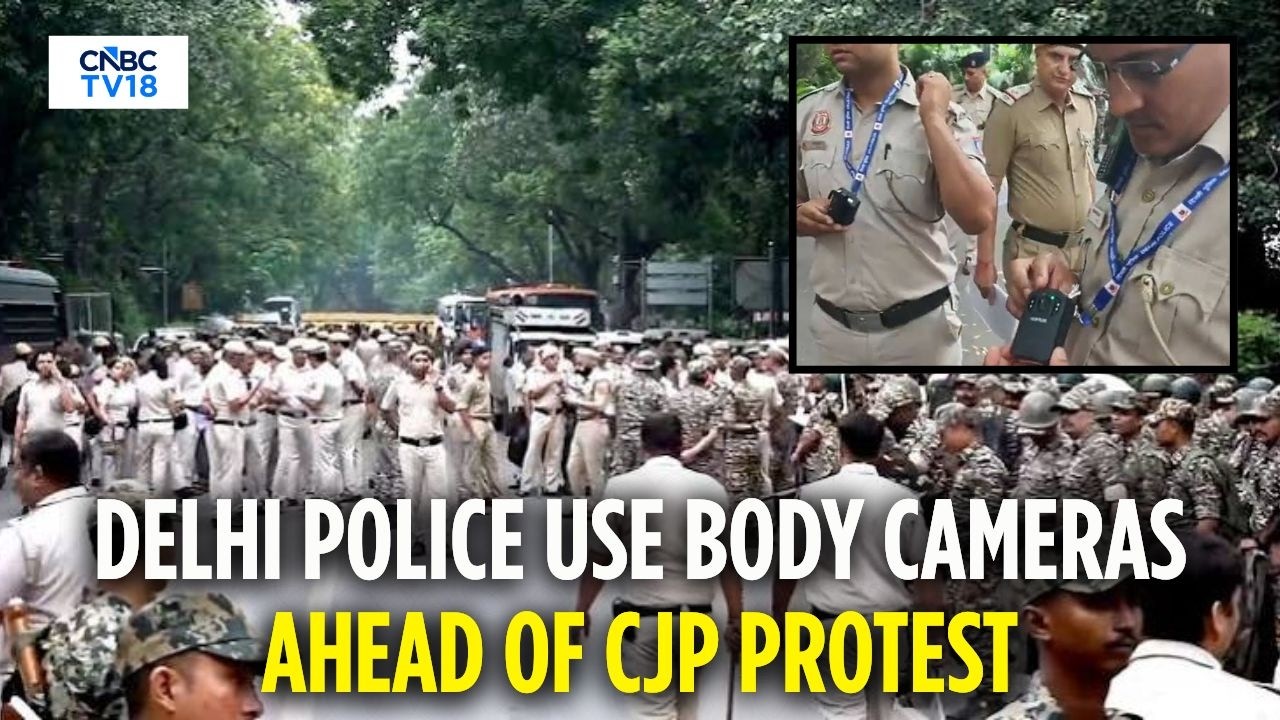 Delhi Police Deploy Personnel Wearing Body Cameras Ahead Of CJP Protest For Enhanced Security | N18V