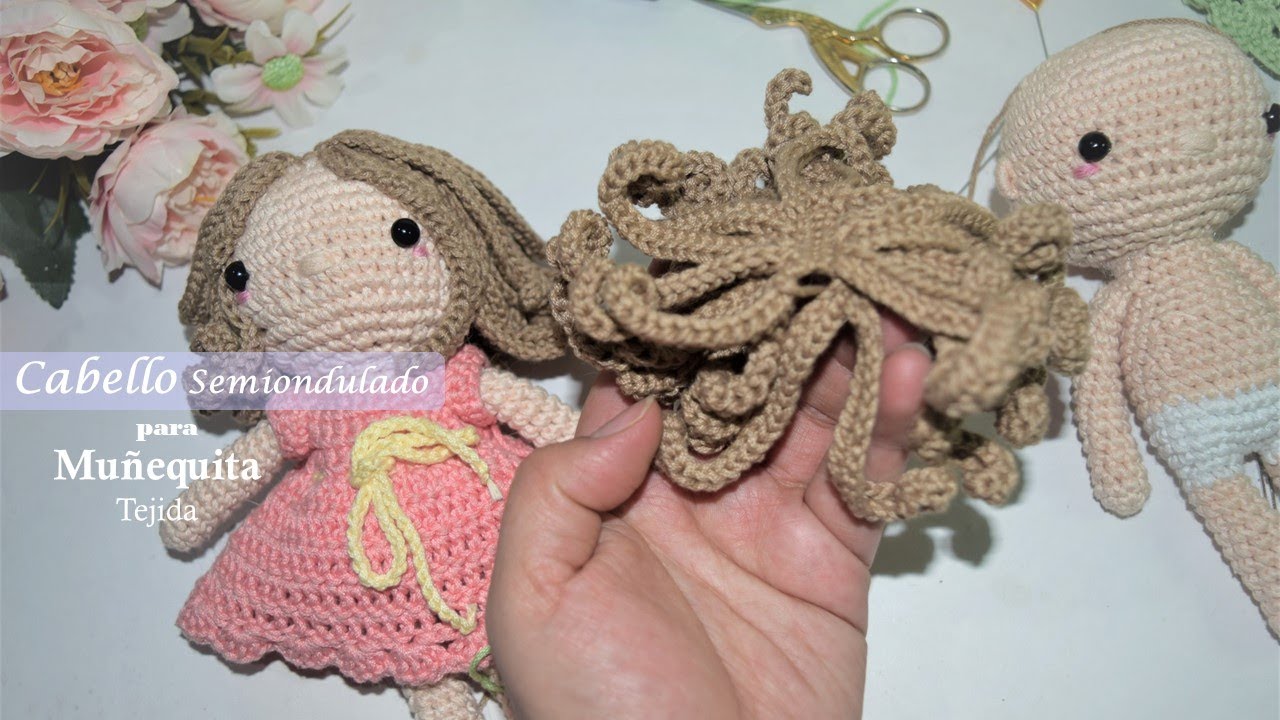 Cabello Ondulado para Muñequita Tejida - Amigurumi Paso a Paso | Tejiendo Ideas