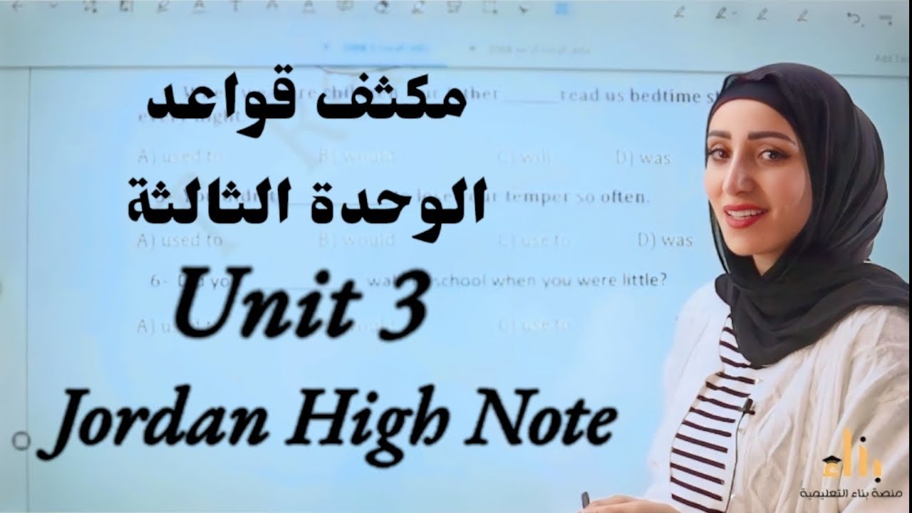مكثف قواعد Unit 3/توجيهي 2008/انجليزي/المنهاج الجديد
