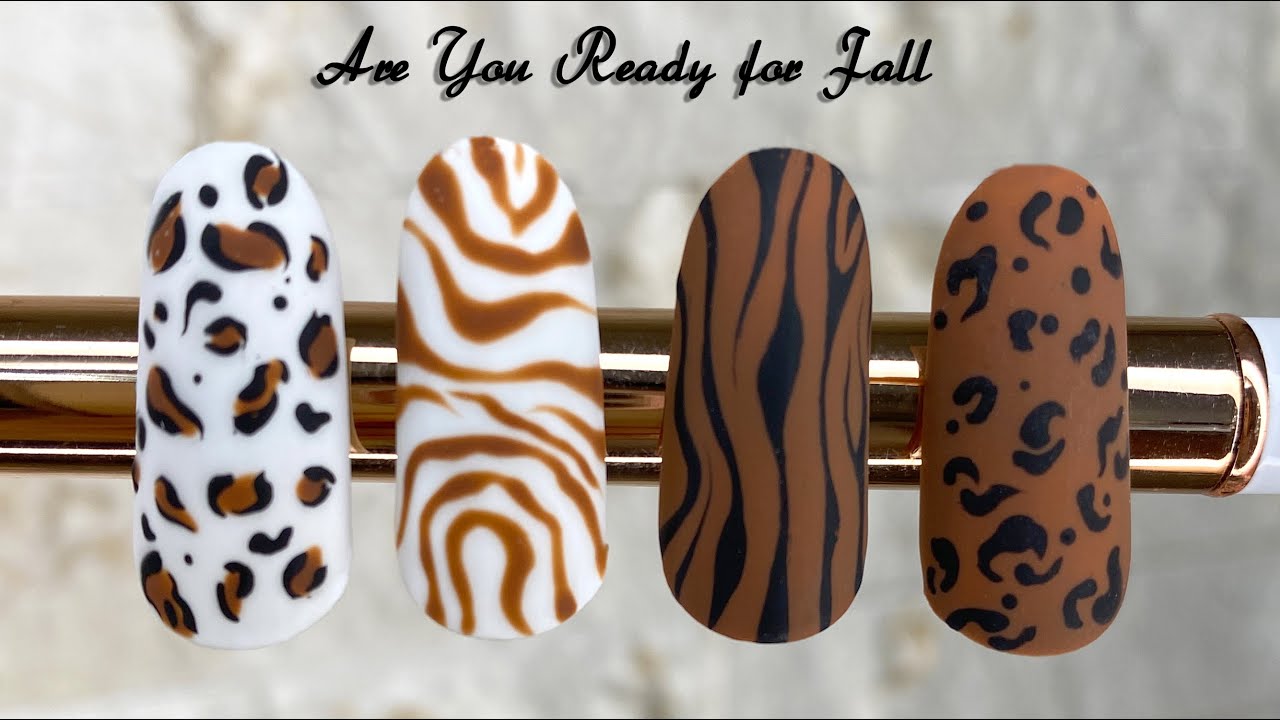 Zebra & Leopard Velvet Matte Nail Designs | Wild and Stylish Nail Design Ideas💅🏻