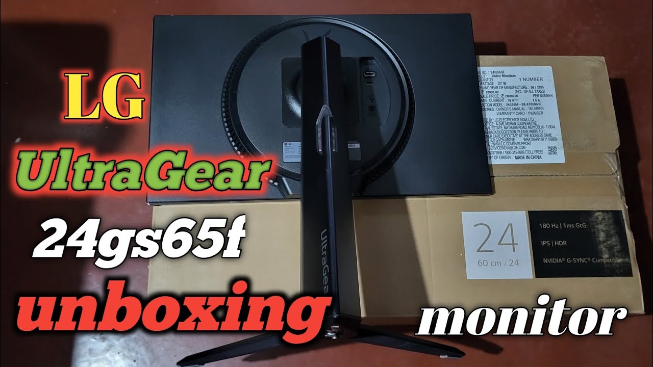 LG UltraGear 24GS65F IPS Full HD Gaming Monitor unboxing
