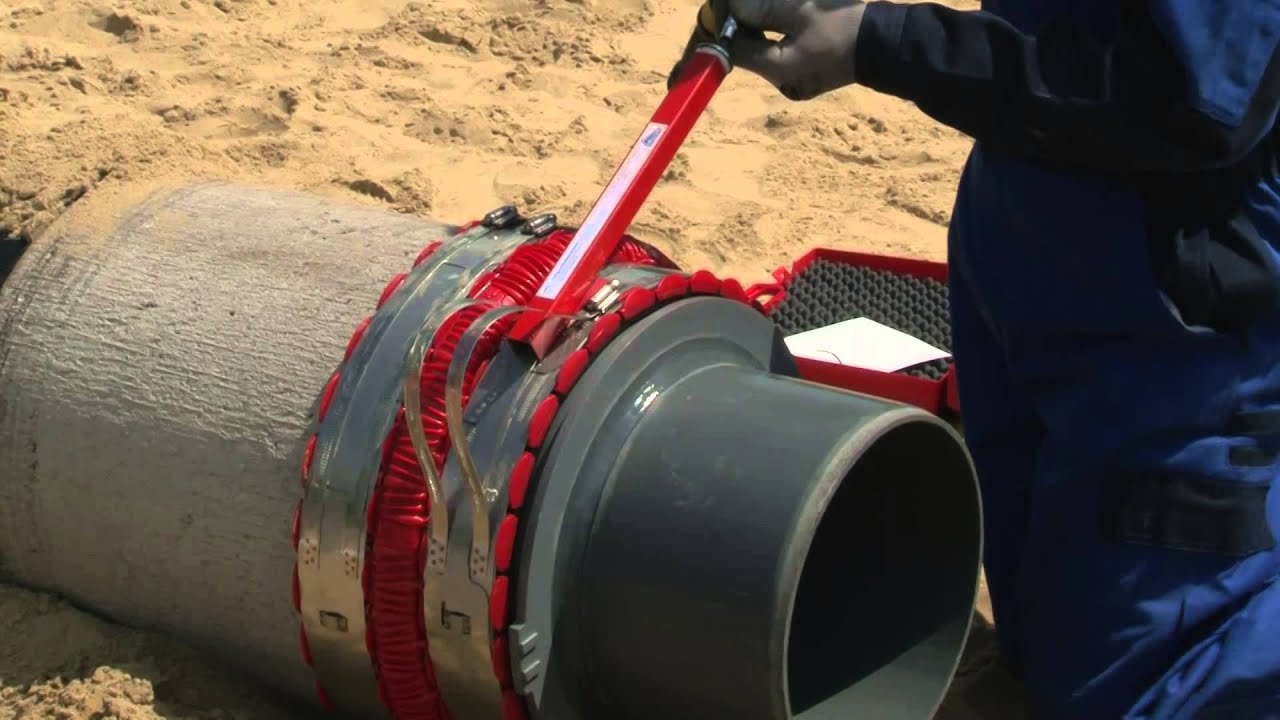 Funke Kunststoffe - Montage VPC Betonrohr kreisrund auf Kunststoff mittels Adapter