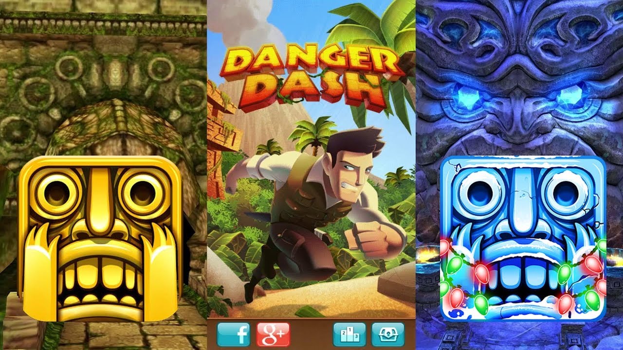 Temple Run VS Danger Dash Vs Temple Run 2 Frozen Shadows - Endless Run Gameplay