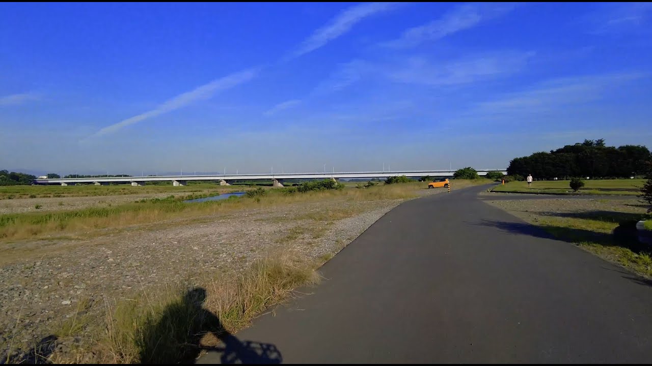 【4k】Japan POV Morning Bike at Arakawa River (荒川)