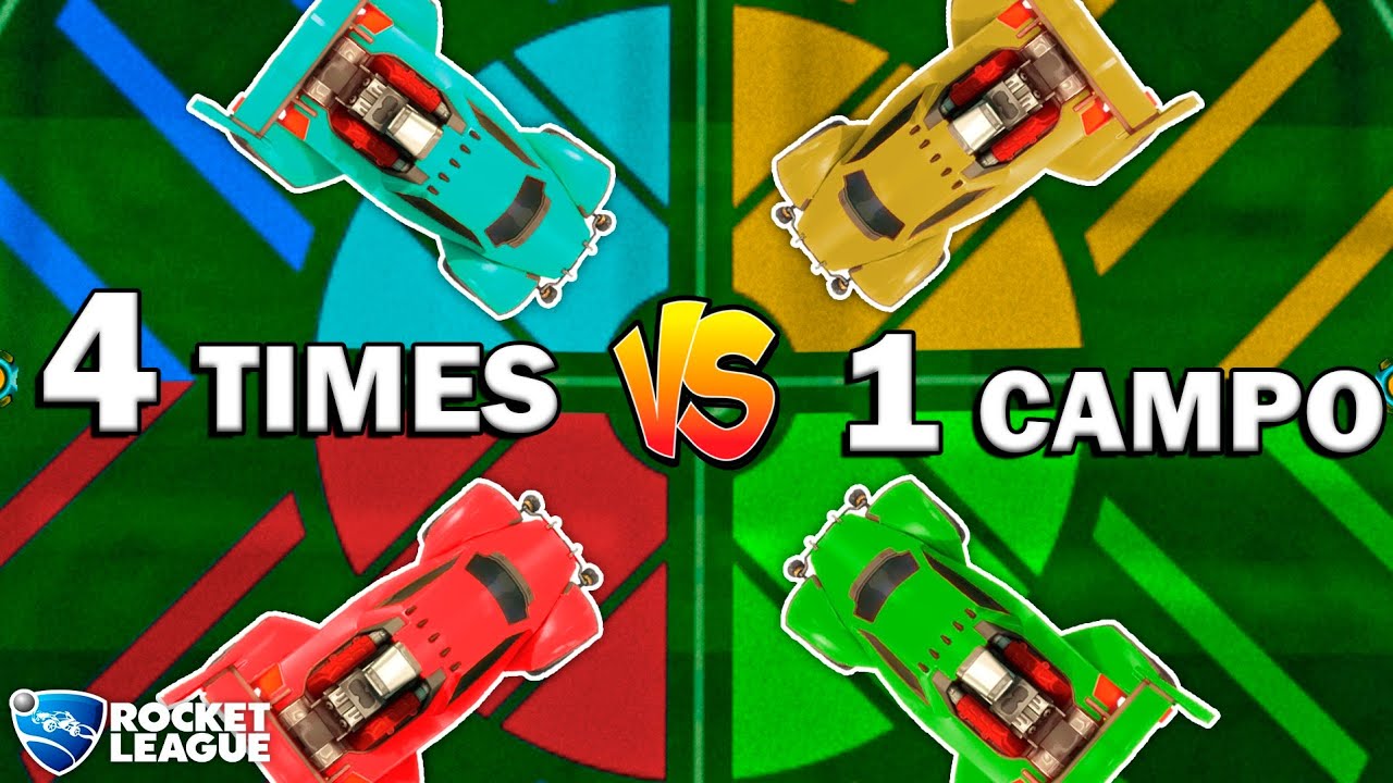 4 TIMES 1 Único CAMPO no Rocket League