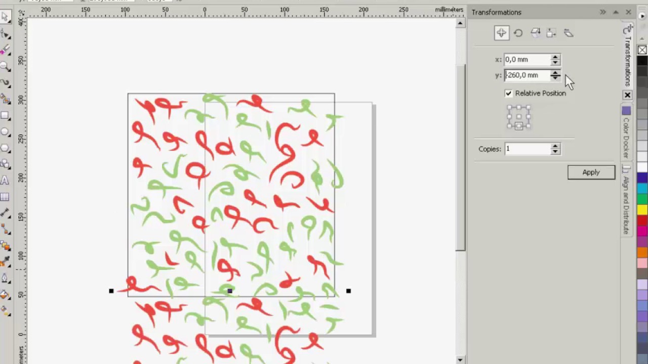 CorelDRAW da kesintisiz pattern oluşturma