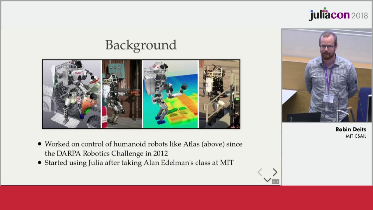 JuliaRobotics: Making robots walk with Julia | Robin Deits