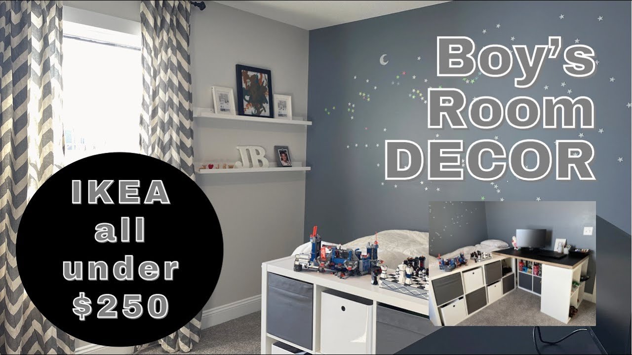 Kid&rsquo;s Bedroom Makeover | Homeschooling Desk | Boy&rsquo;s ROOM IDEAS | IKEA Hacks | Kallax Hacks