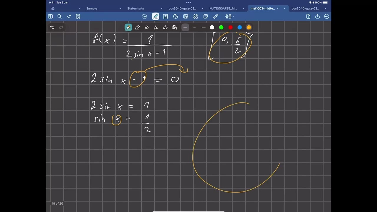 Calculus I – Sample Midterm – Problem 6a2