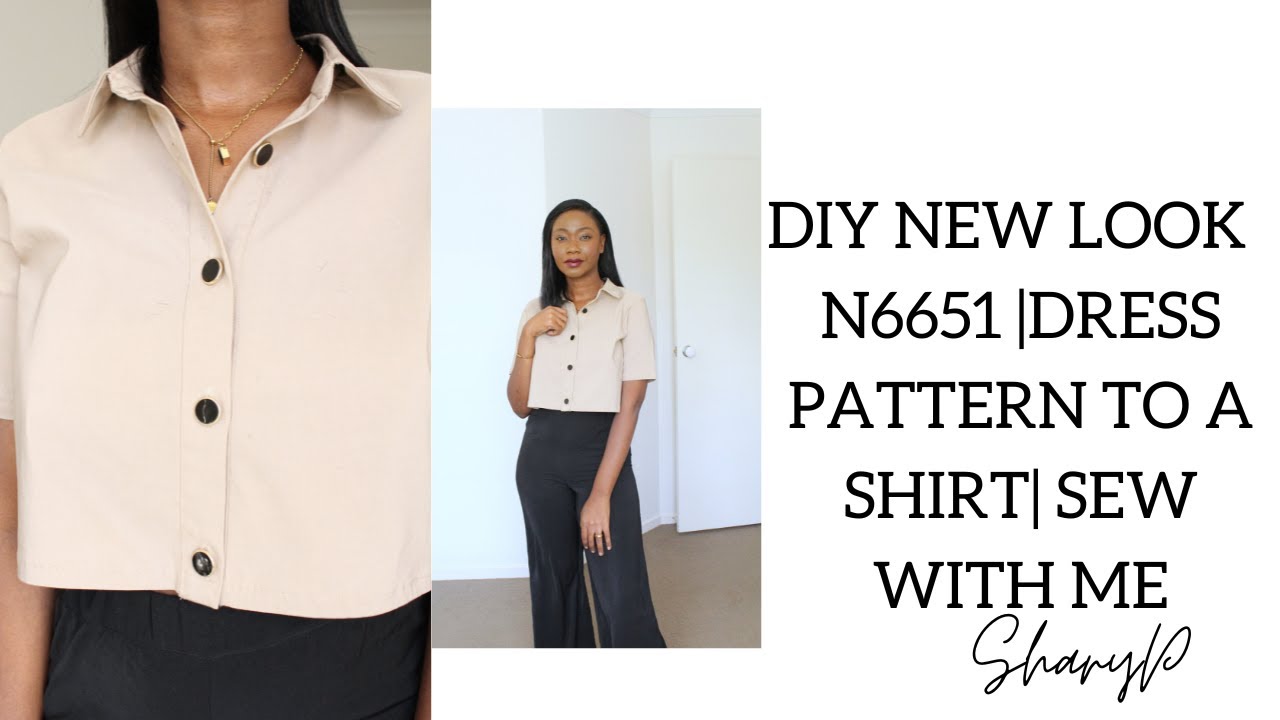 DIY NEWLOOK N6651 | HOW TO MAKE A SHIRT | SEW WITH ME