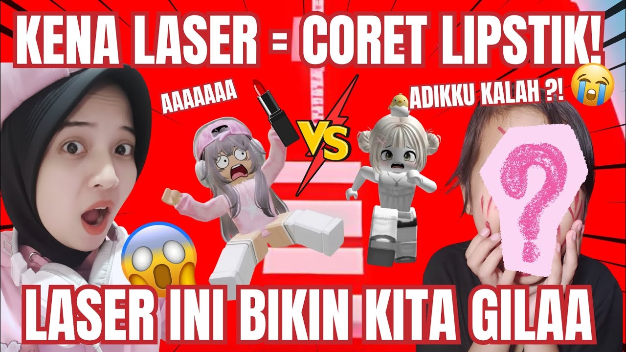 CHALLENGE MAIN LASER BERSAMA ADIKKU 😱 RINTANGAN NYA GILA, KEYLA PASRAH‼️ ROBLOX INDONESIA 