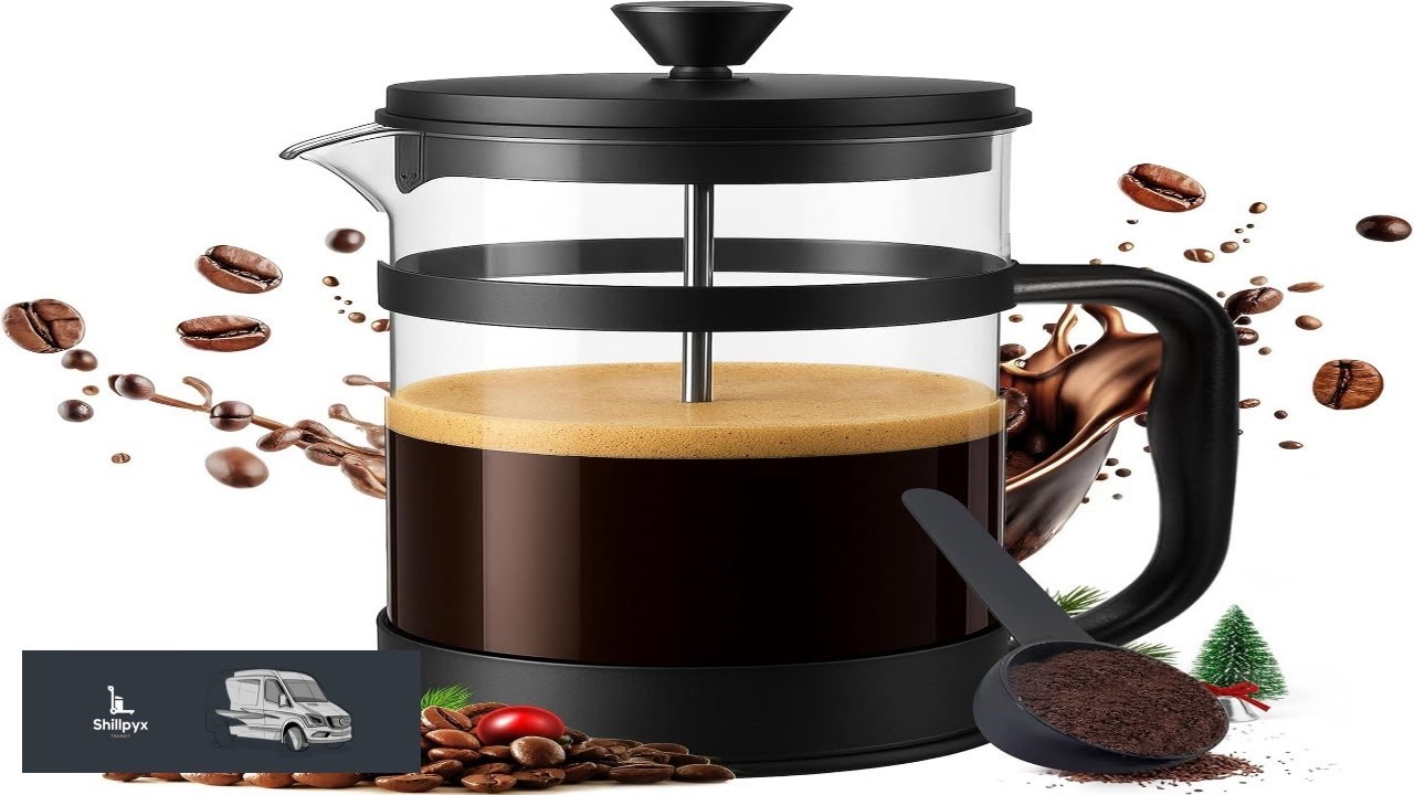 Utopia Kitchen Borosilicate Glass French Press Coffee Maker 34 oz Heat Resistant Cafetiere