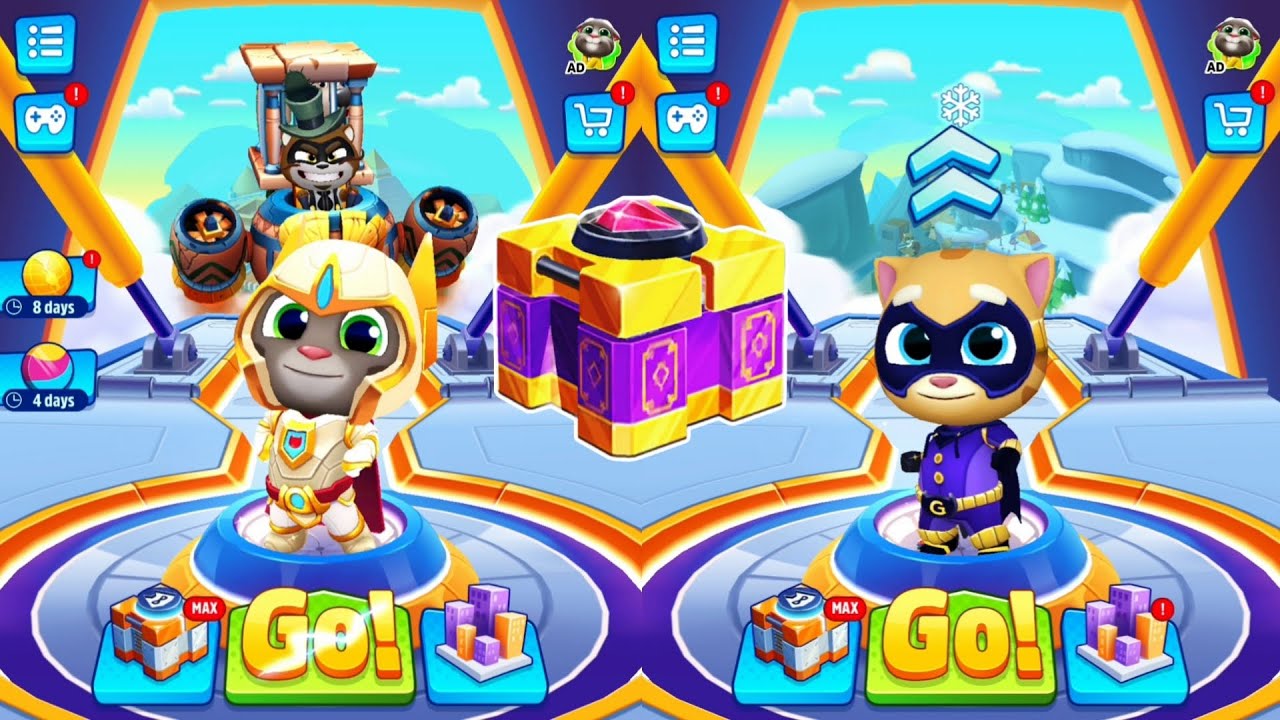 Talking Tom Hero Dash Android Gameplay - Random Hero Unlock - Platinum Tom vs Ginger