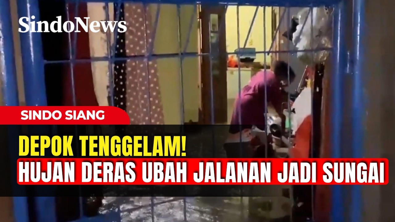 Depok Tenggelam! Hujan Deras Ubah Jalanan Jadi Sungai | Sindo Siang | 23/03