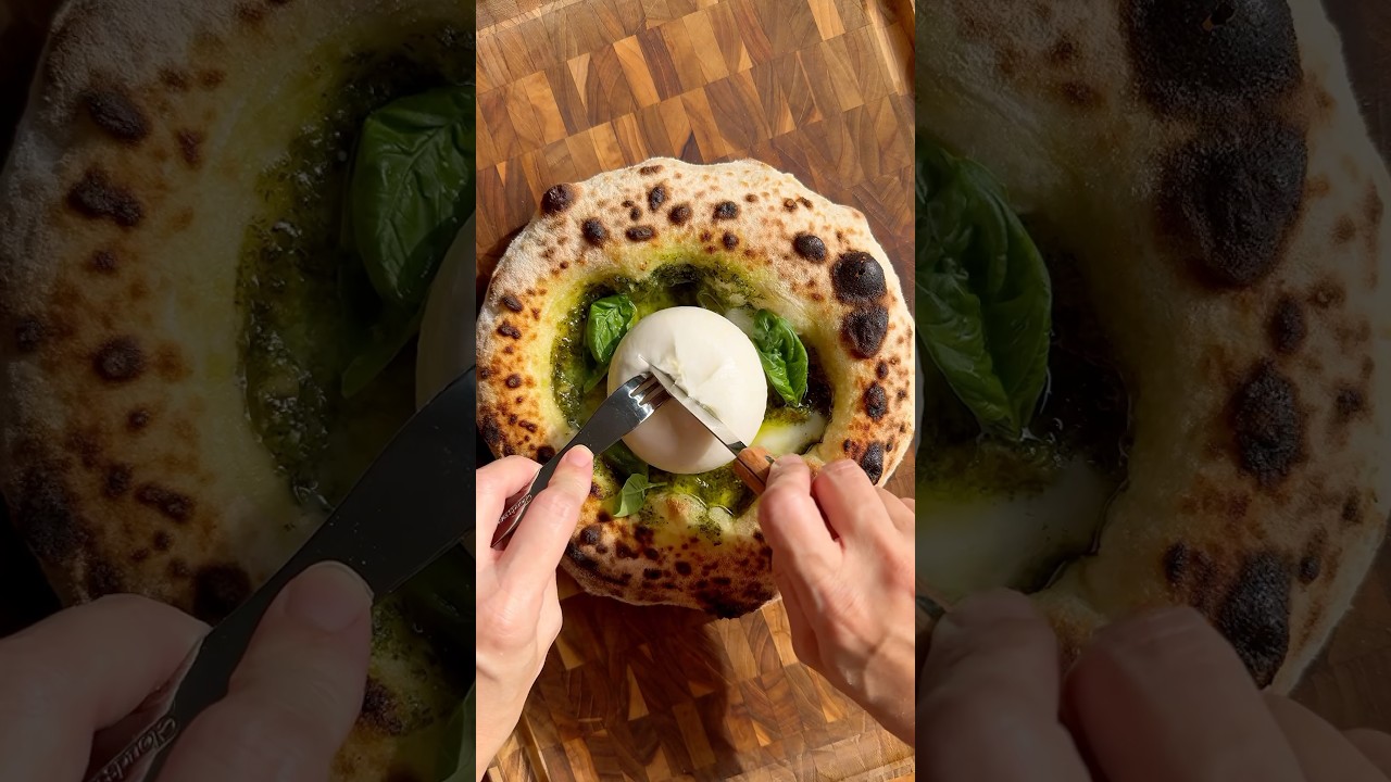 Pistachio Pesto Pizza with Burrata 