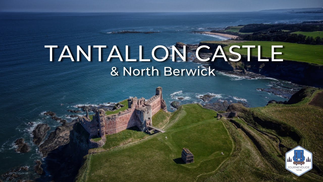 Tantallon Castle & North Berwick from above in 4K