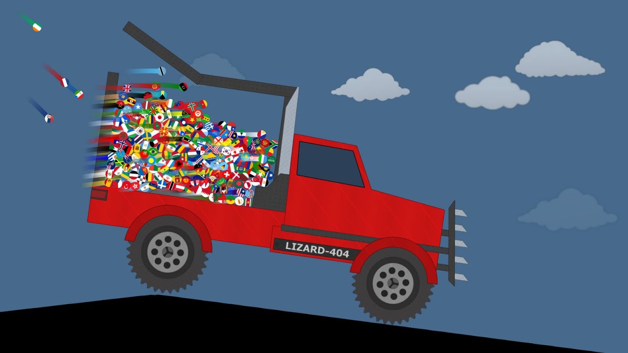 Stay on the Truck #04 - Marble Race in Algodoo