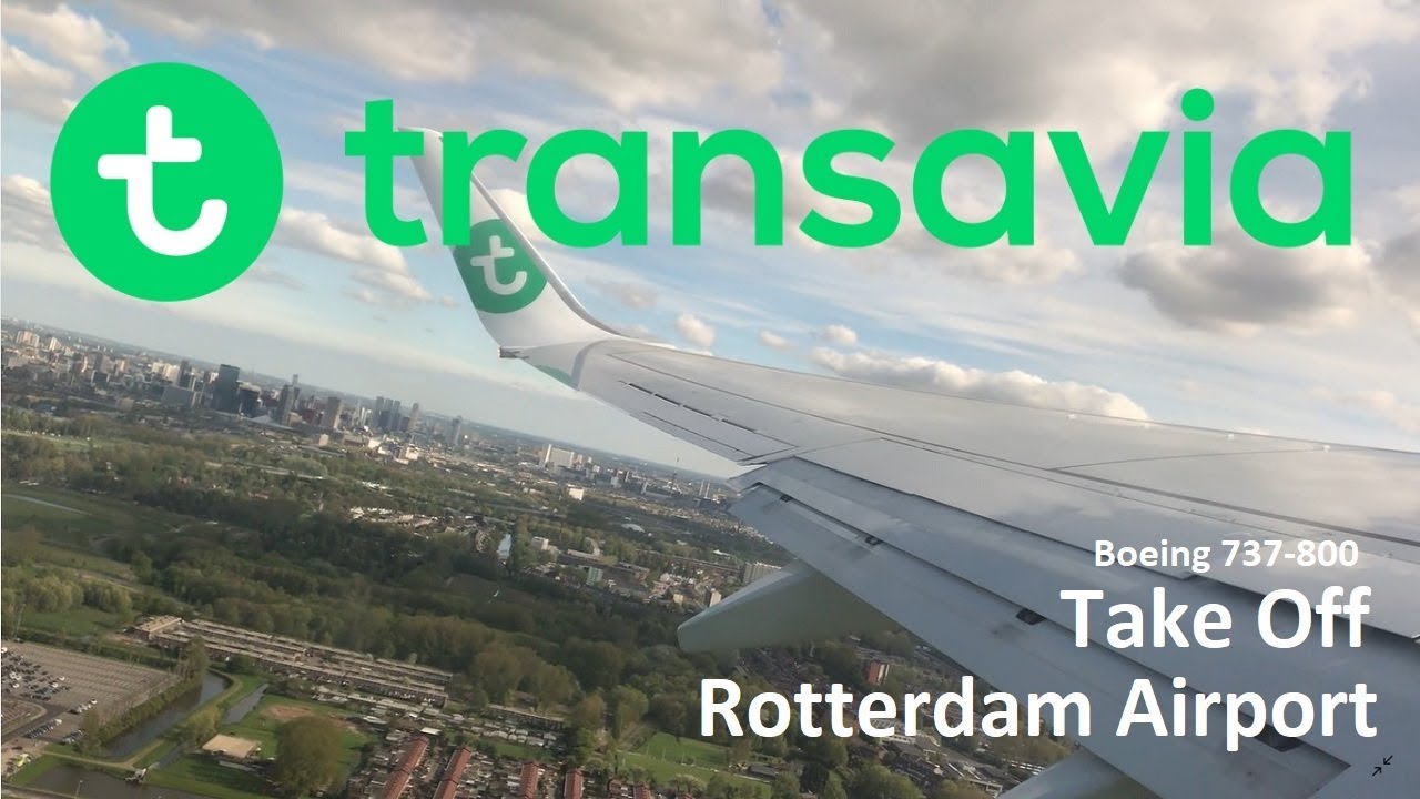 Take Off Rotterdam The Hague Airport (EHRD) | Transavia | B737-800 | 23-04-2018
