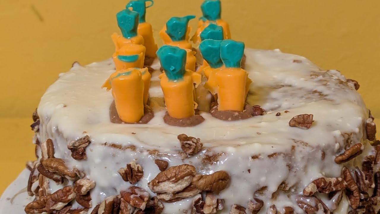 (Delayed) First day of spring special! Carrot Patch Cake (recipe in the description)