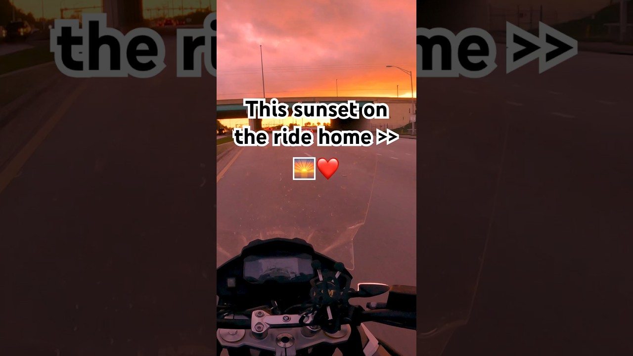 Sweet Summer Sunset on the Ride Home ❤️ #shorts #summer #sunset #motorcycle