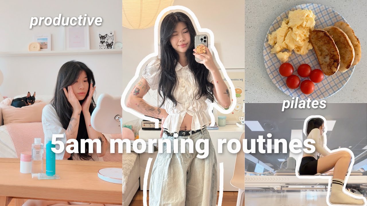 My 5am Morning Routine 🌱 A Very Productive Day, Pilates & Friend Dates