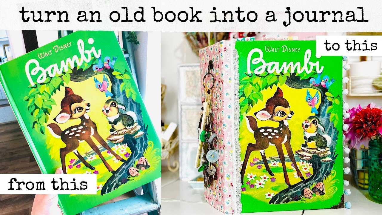 Мастер-класс по созданию винтажного дневника из старых вещей | Превращение старой книги в дневник...