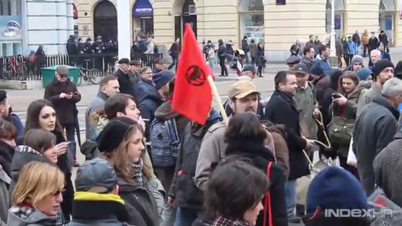 Prosvjed antifašista u Zagrebu