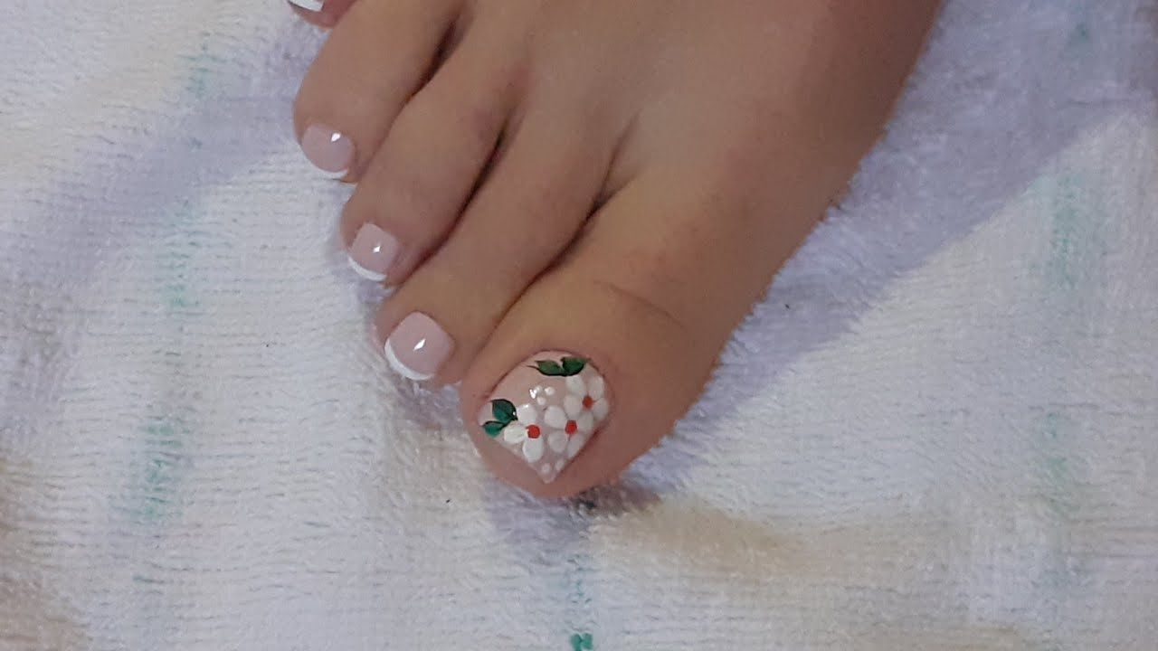 Decoracion de uñas con flores  sencillas y fáciles para pies / uñas decoradas de los pies
