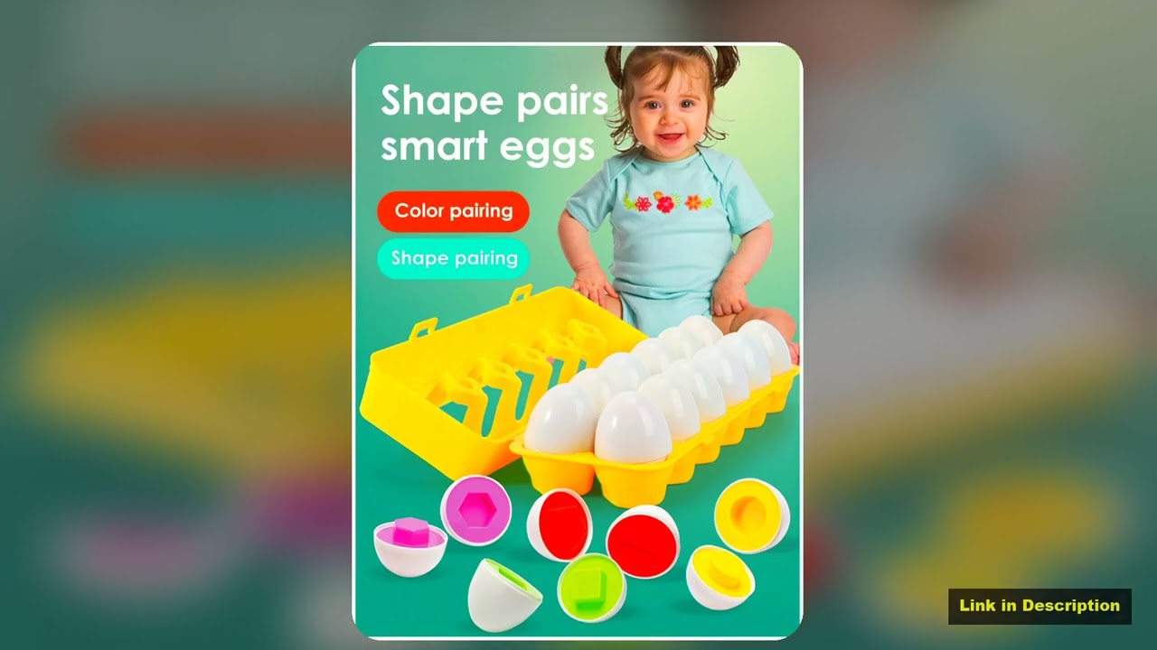 6Pcs Baby Smart Eggs Montessori Educational Toys For Children Color Shape Matching Recognize Toddle