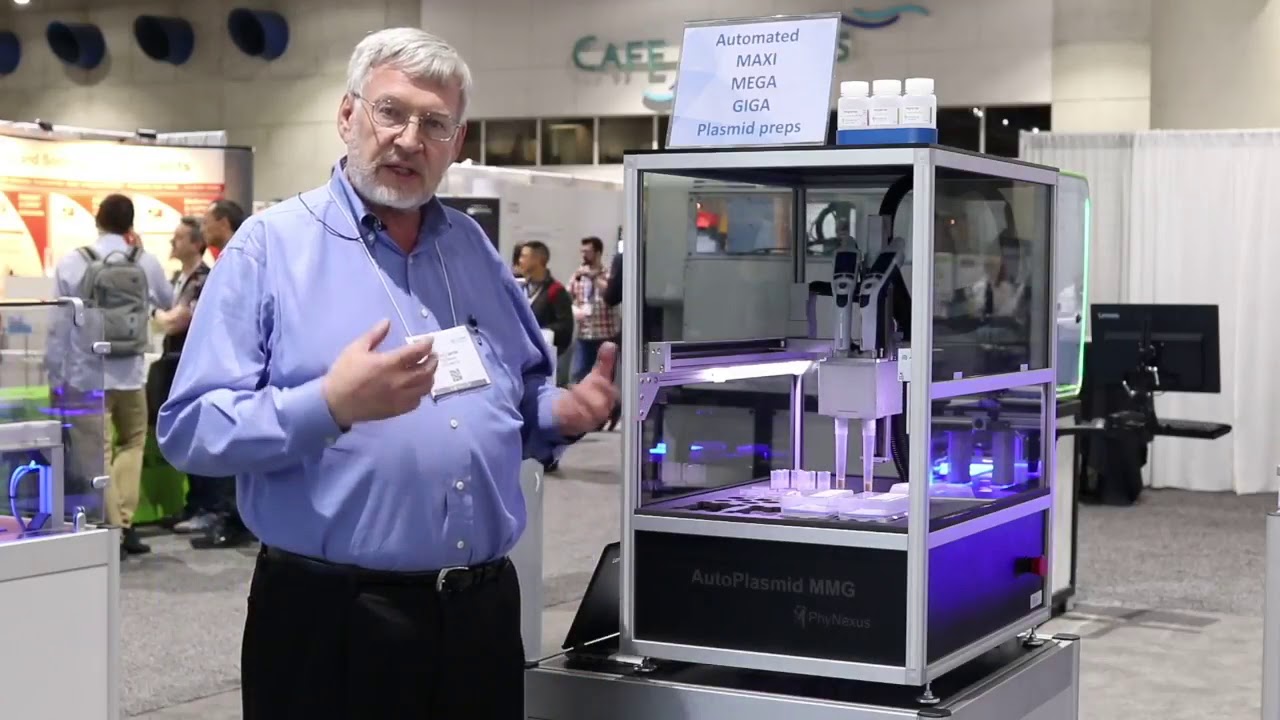PhyNexus AutoPlasmid MMG Plasmid Purification Instrument and Festo at 2018 SLAS show
