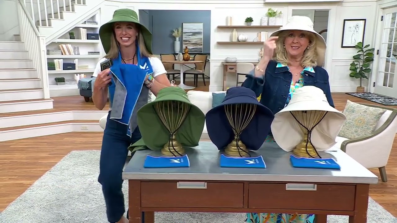 MISSION Sun Defender Unisex Hat with UPF 50 & Cooling Towel on QVC