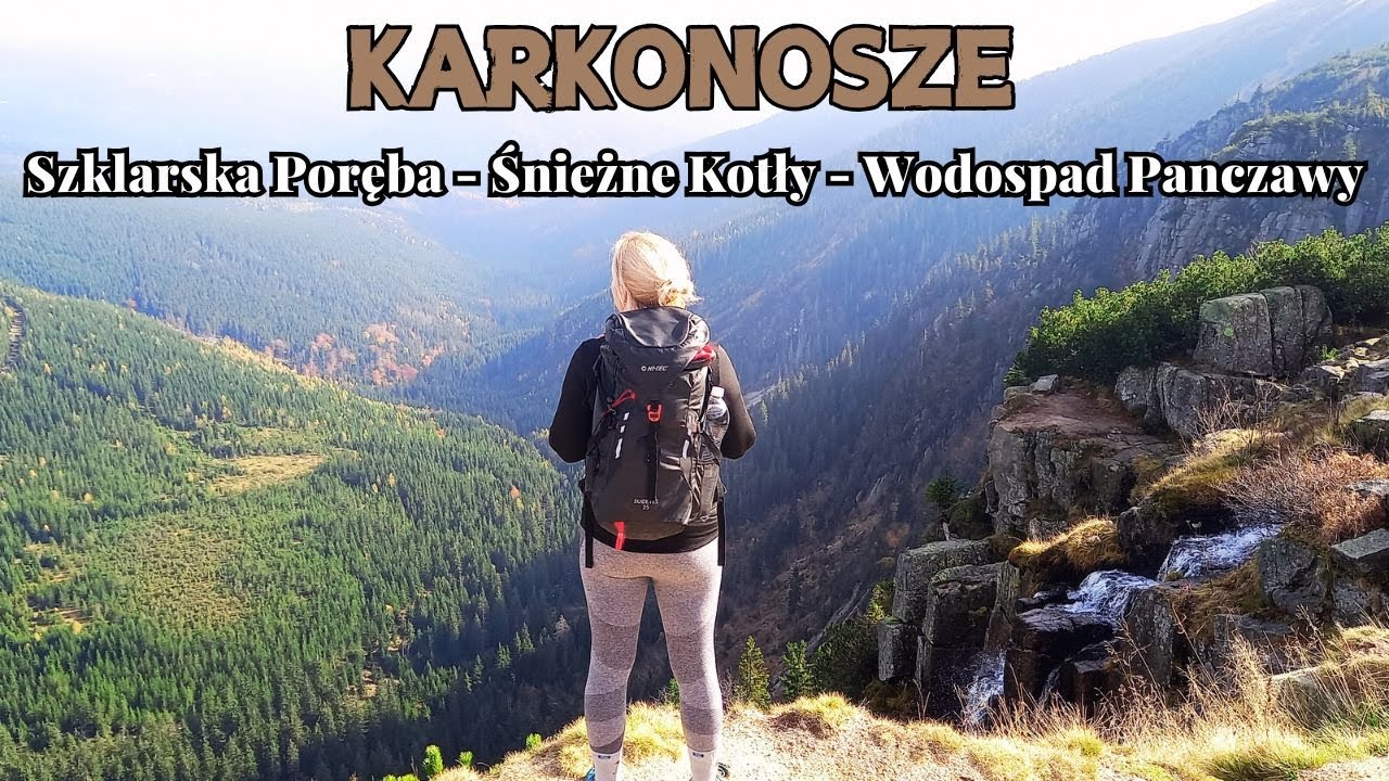 Śnieżne Kotły i wodospad Panczawy ze Szklarskiej Poręby. Karkonosze.