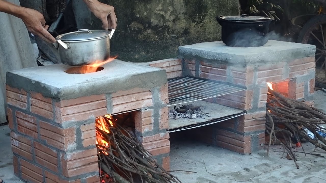 How to Make a Brick Charcoal Stove & Grill - DIY Install Brick