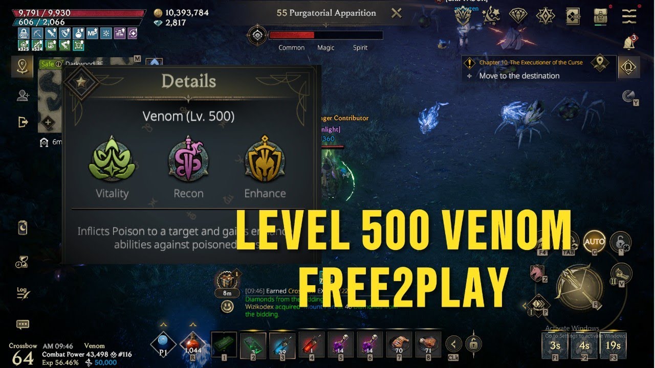 LEVEL 500 VENOM ABILITY FREE2PLAY - LORDNINE