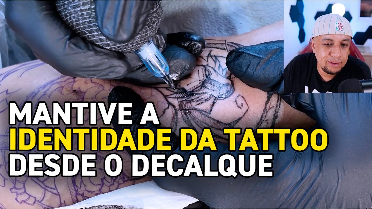 DISTORÇÃO NO DECALQUE e LINHAS COM IDENTIDADE. #tatuagem #tattoo