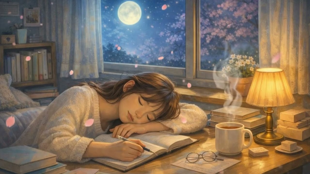 달빛 아래 스르르 잠드는 봄밤 수면음악 🌙🌸