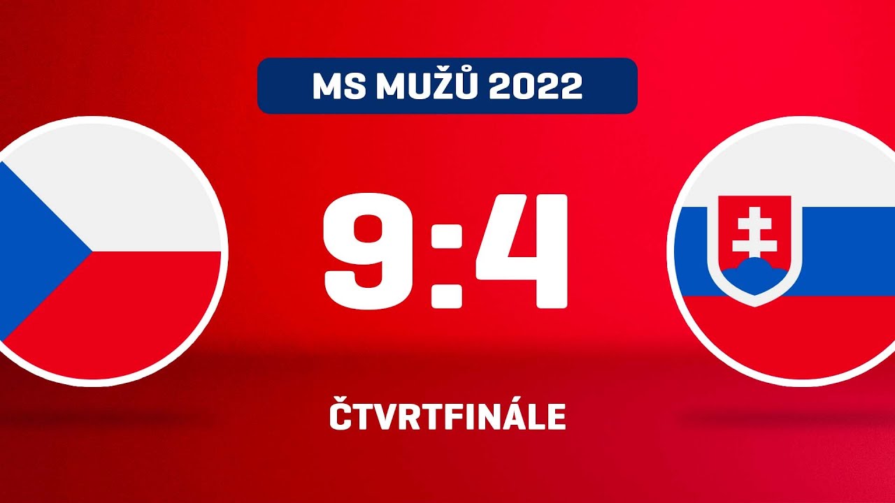 MS 2022: Česko - Slovensko 9:4