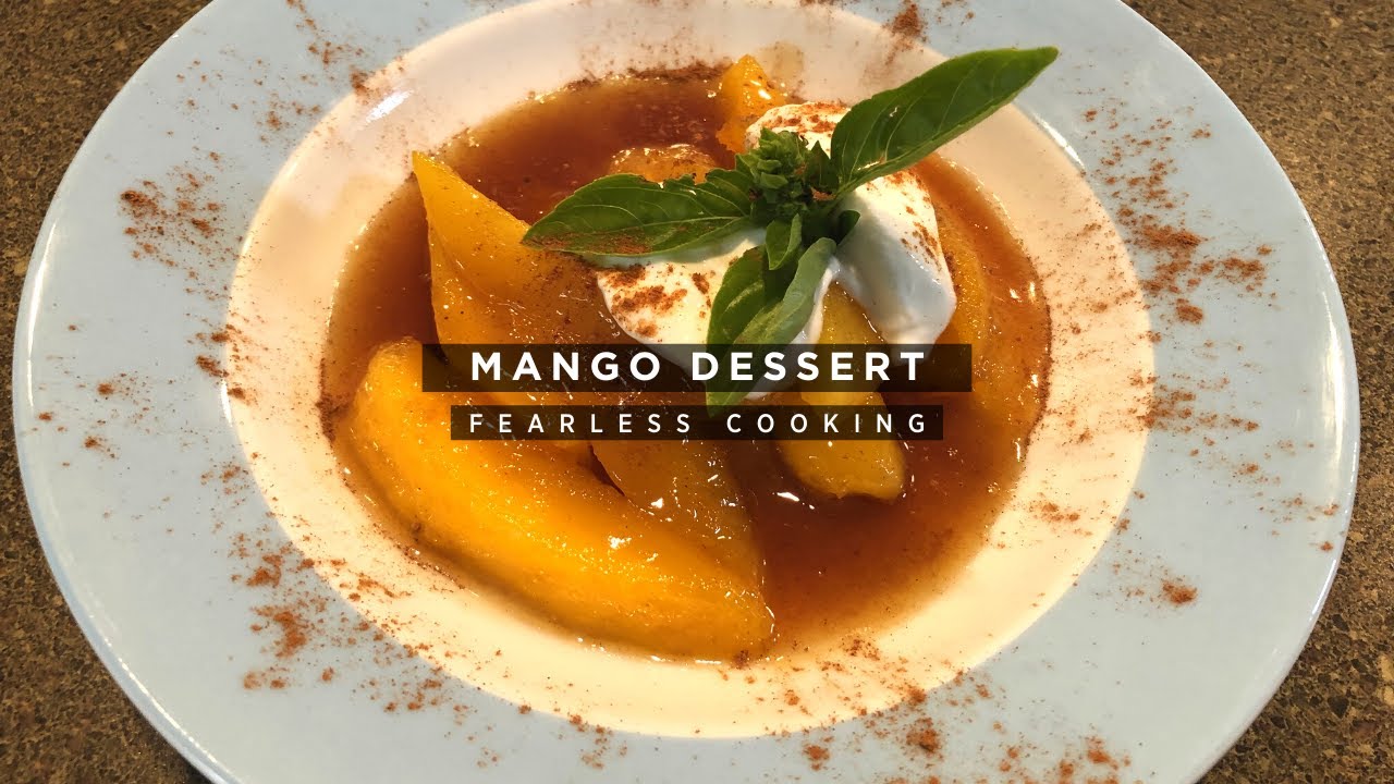 How to make Quick Mango Dessert Flambe || Dessert flambe