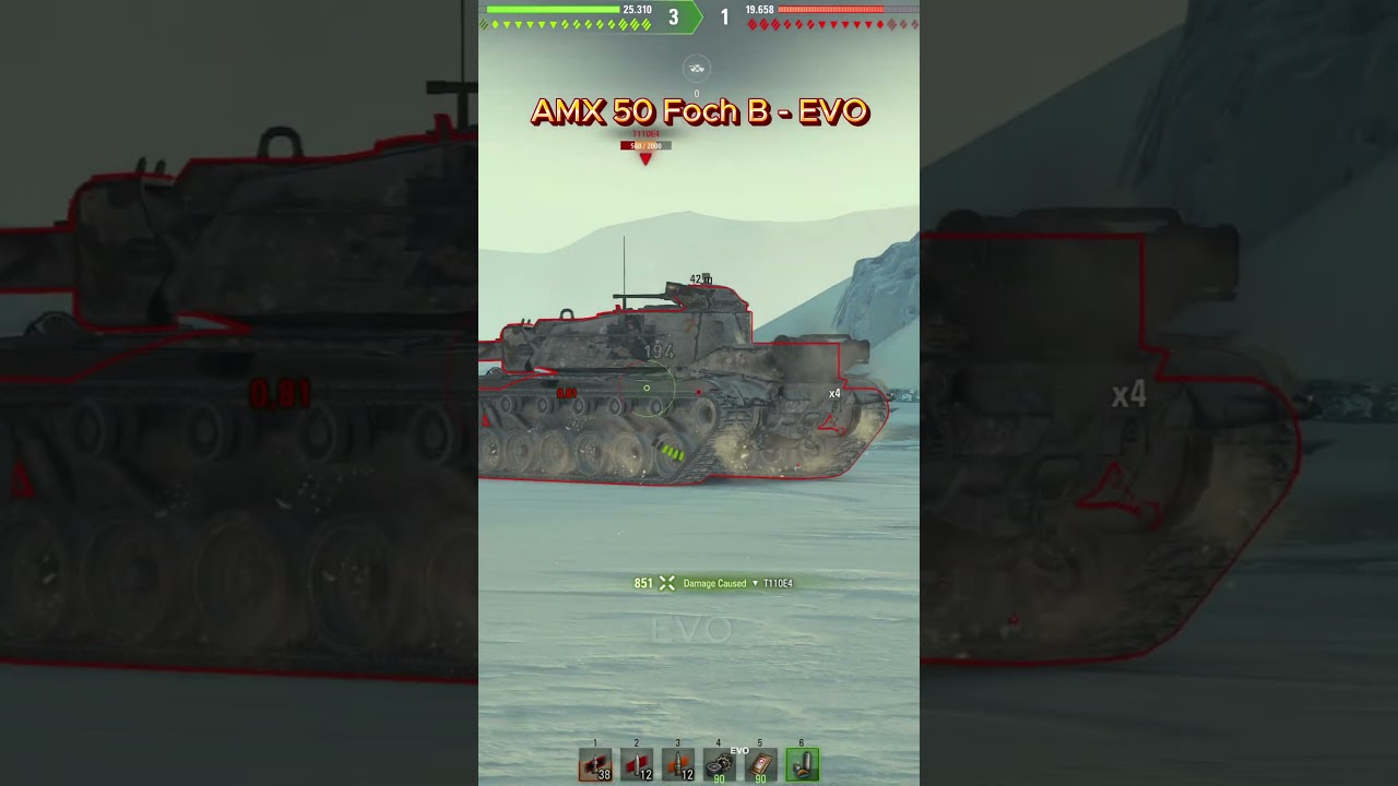 AMX 50 Foch B 3 Fast and Furious Kills World of Tanks #short #shorts