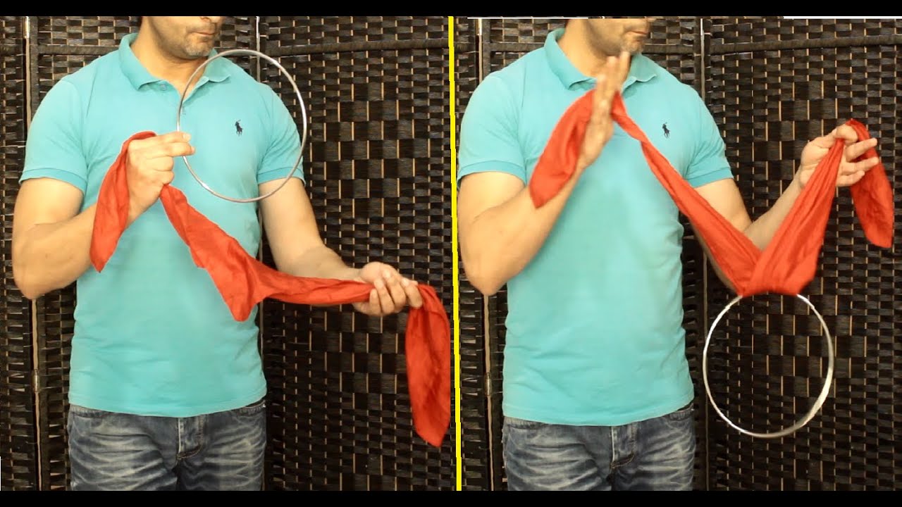 تعلم العاب الخفة ... المنديل و الحلقة . magic tricks revealed - Ring and silk