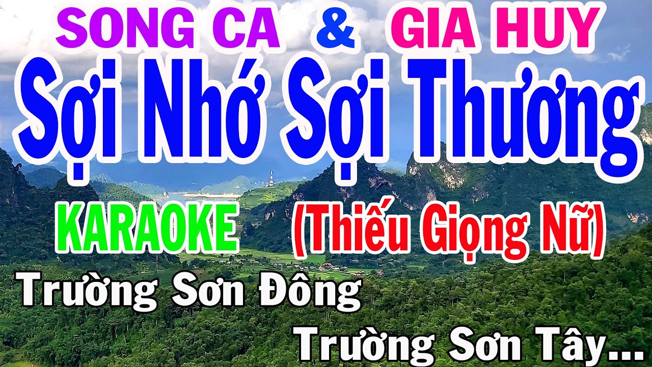 Sợi Nhớ Sợi Thương Karaoke Song Ca Thiếu Giọng Nữ Nhạc Sống gia huy karaoke