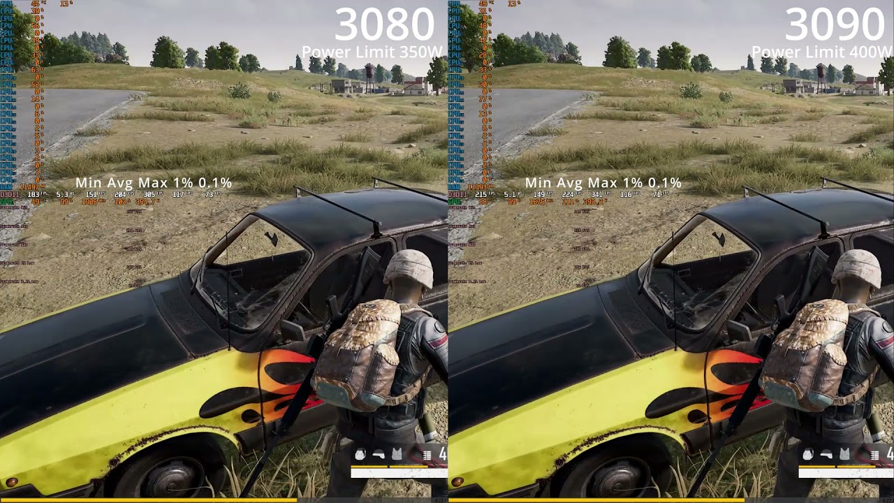 12900K RTX 3080 VS  RTX 3090 : PUBG