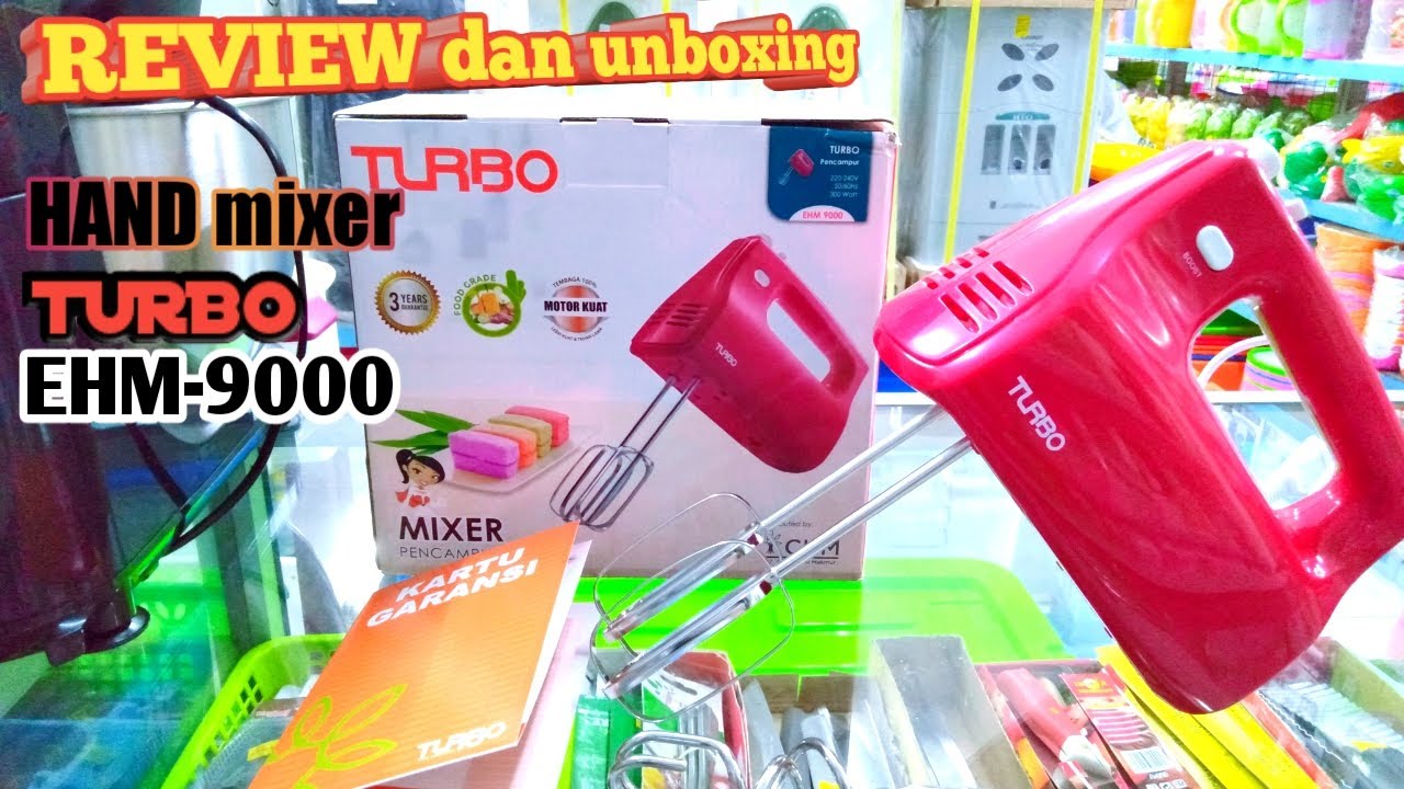 Review dan unboxing hand mixer turbo  EHM 9000