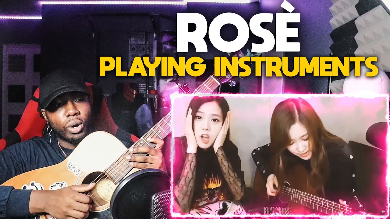 Rosé playing instruments for 13 minutes straight (REACTION!!!)